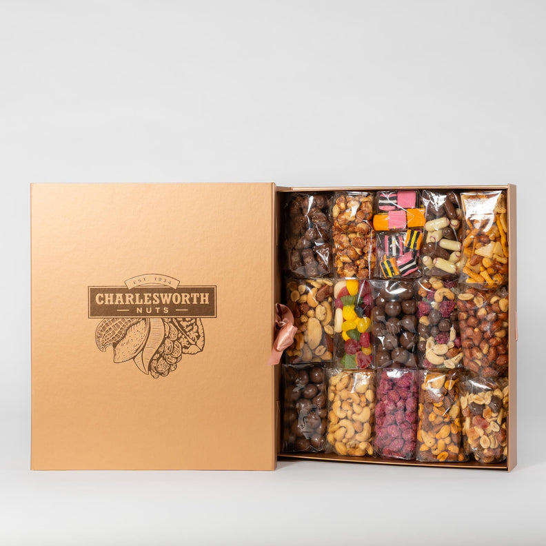 Luxury Gift Box filled with Charlesworth Nuts and Chocolates