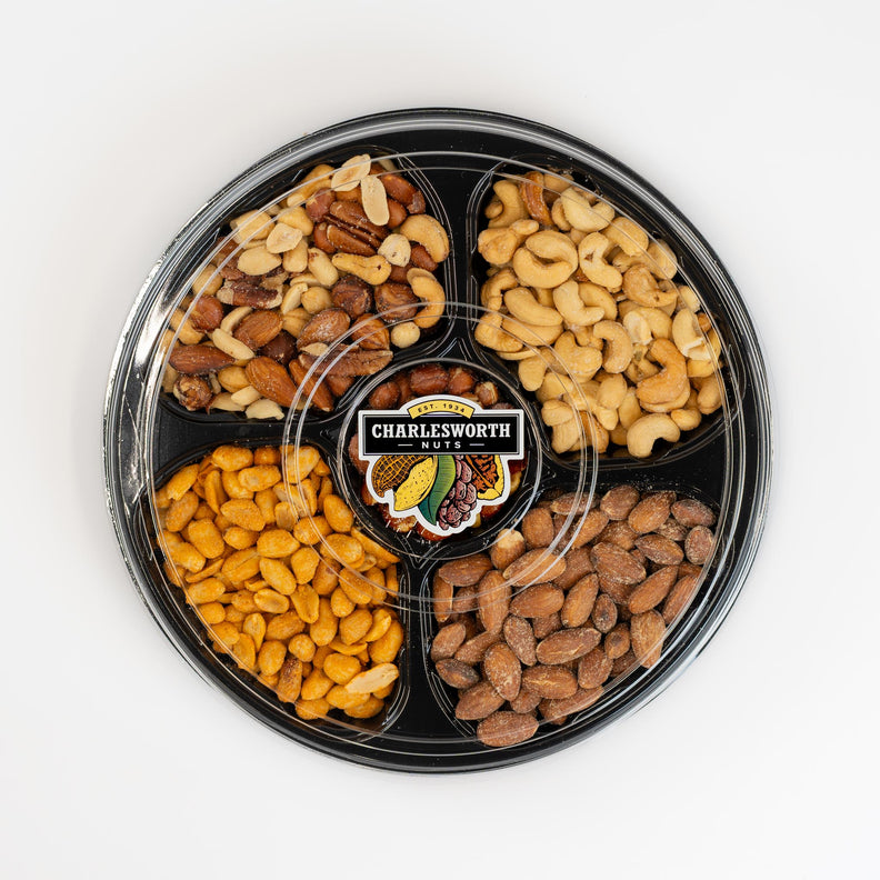 The savoury snack pack includes different savoury nut mixes, ready to be served and enjoyed at any event.