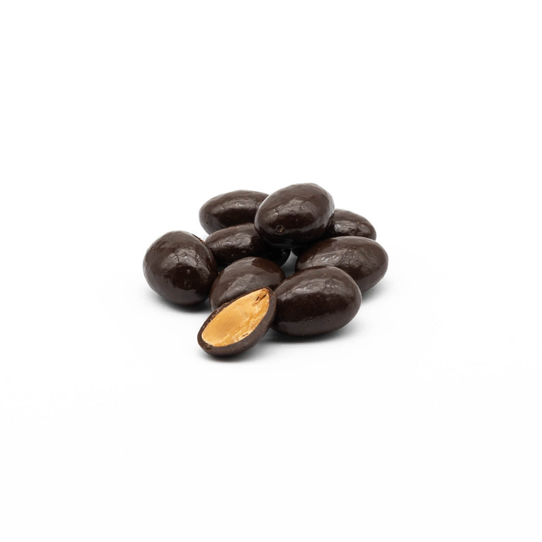 Almonds covered in dark chocolate