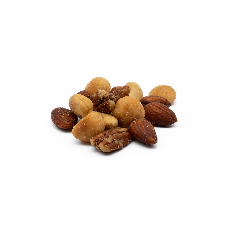 Famous Charlesworth Slated Millionaires mix includes salted macadamias, pecans, cashews and smoked  almonds