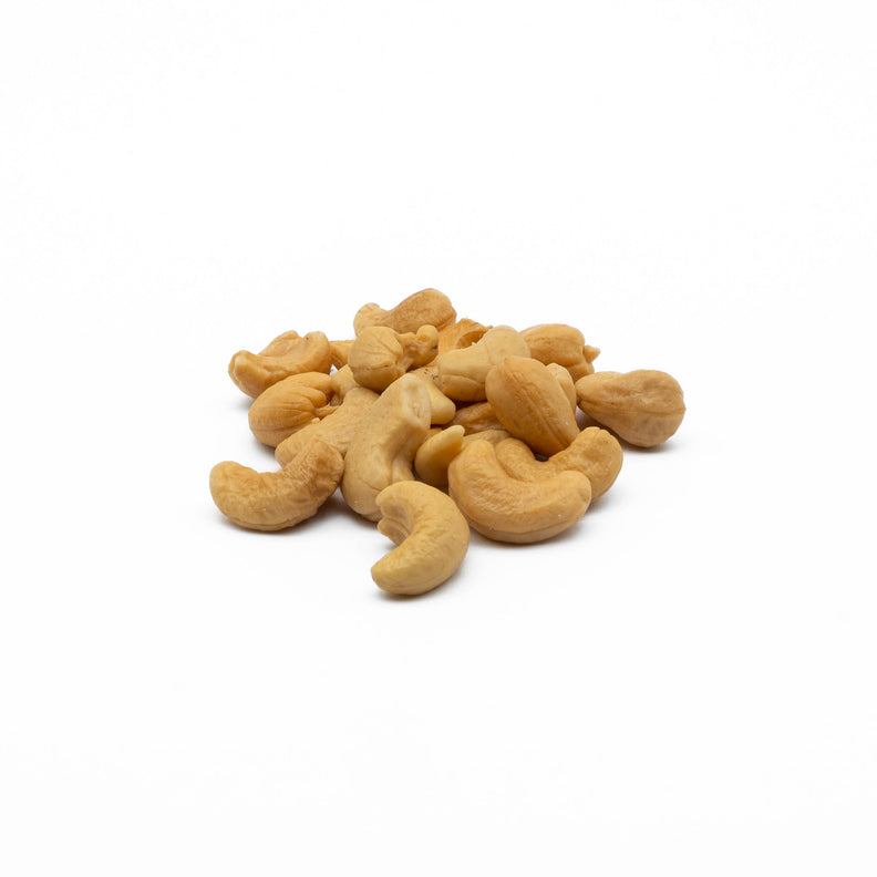 High quality cashew nuts cooked in triple refined peanut oil and left unsalted