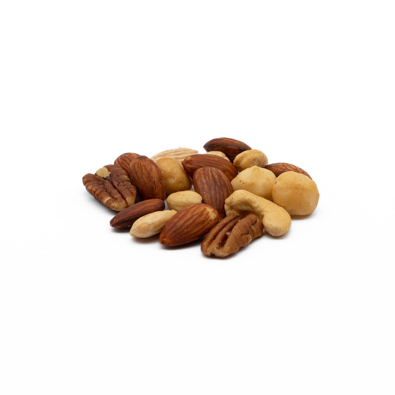 Mix  of Macadamias, Blanched Almonds, Pecans and Almonds cooked unsalted