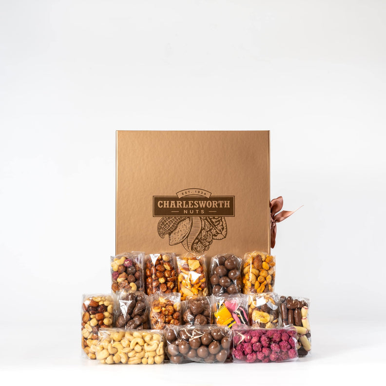 Christmas Gift box filled with the finest Charlesworth nuts & chocolates