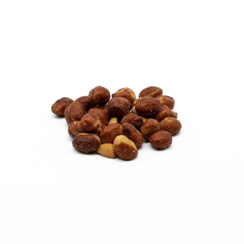 Jumbo sisex Australian peanuts cooked in triple refined peanut oil and seasoned with smoked flavouring