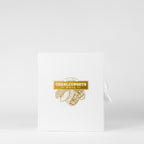 "White corporate gift box with 'Charlesworth Nuts' logo filled with nut mixes and chocolates."